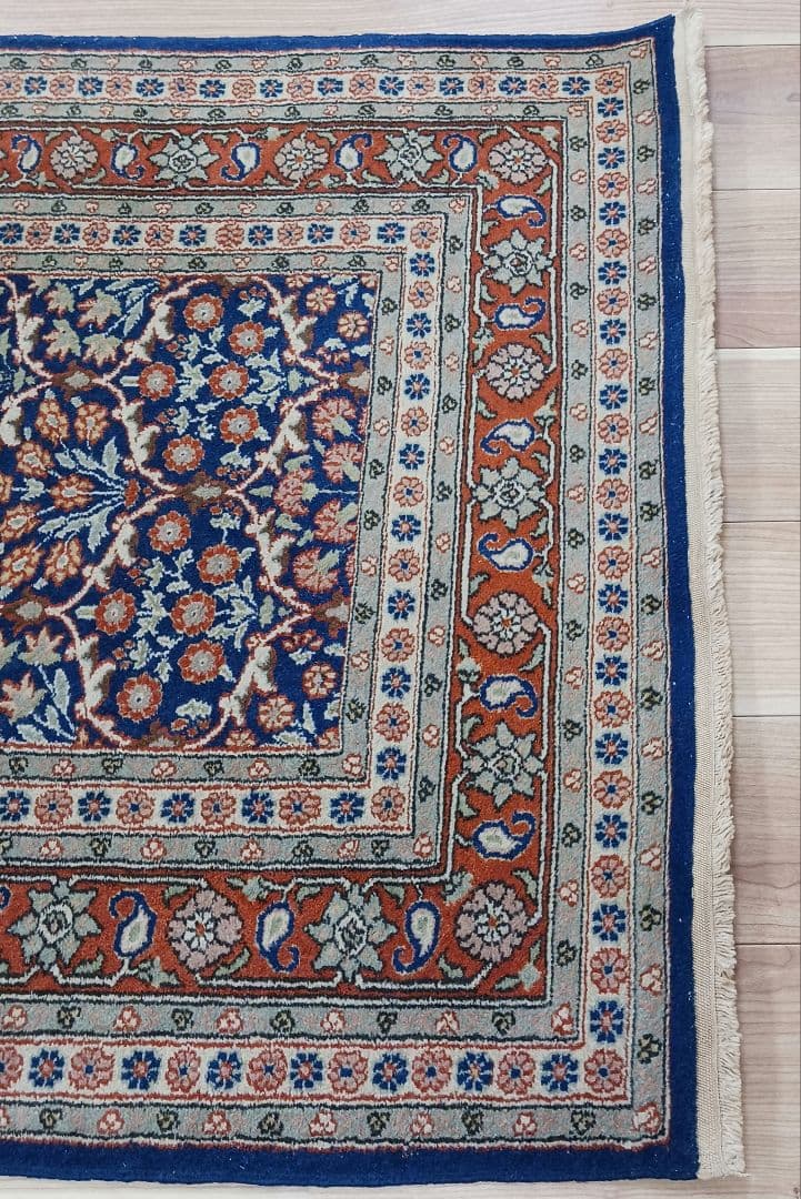 Y2742 トルコ絨毯 ヘレケ ウール×コットン 手織り 154×91㎝