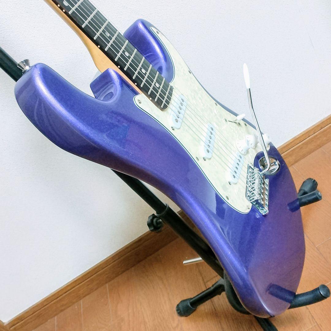 美品　Mavis　ストラトキャスタータイプ　エレキギター　メタリックパープル