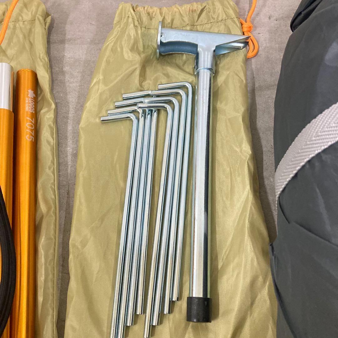美品【LOGOS】Tepee 400 ワンポールテント＆グランドシートセット