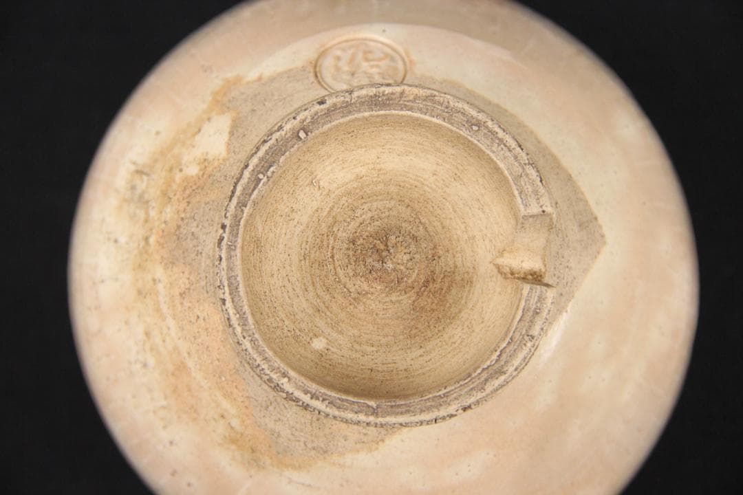 萩焼 三島茶碗 十三代坂田泥華 萩茶碗 抹茶椀 茶器 箱付き 　Eo21-33