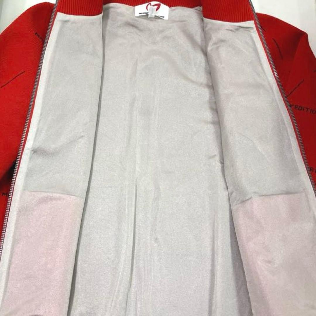 MASTER BUNNY EDITION 裏地付ジップアップニットブルゾン　赤