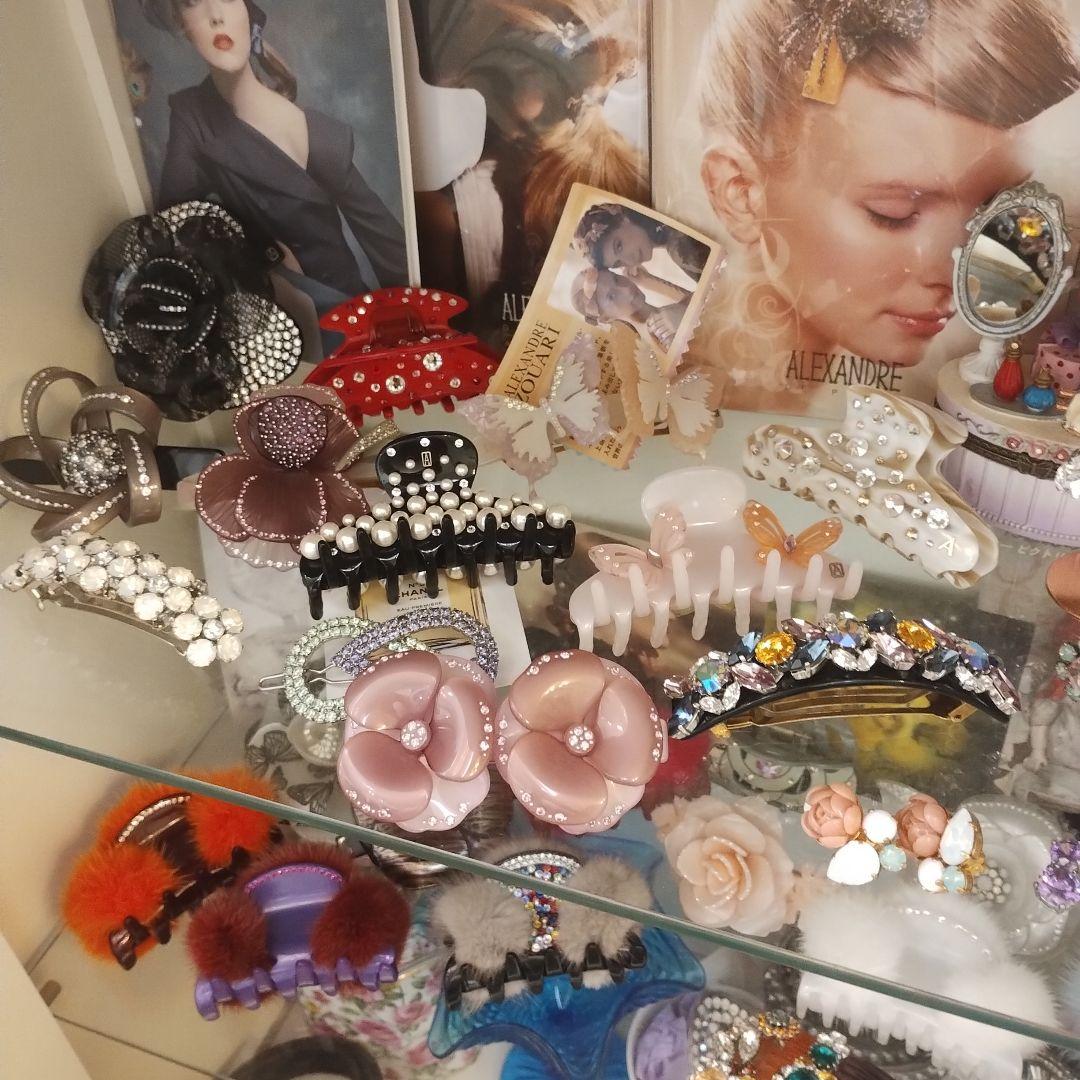 ②ー1 入手困難➠➠アレクサンドルドゥパリスワロフスキーパープル双子カメリア