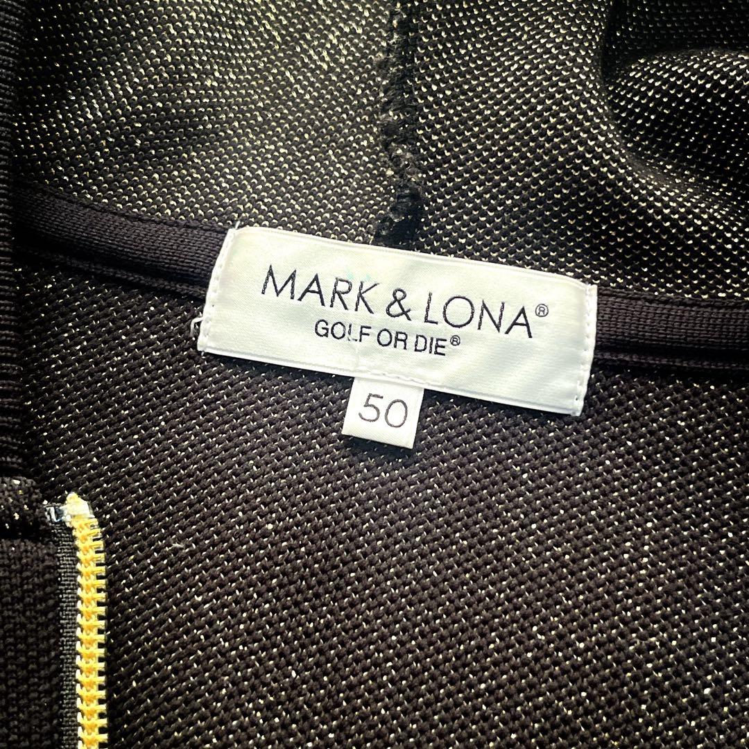 サイズ50 最高級ゴールドスカルMARK&LONA ニット　ジップアップパーカー