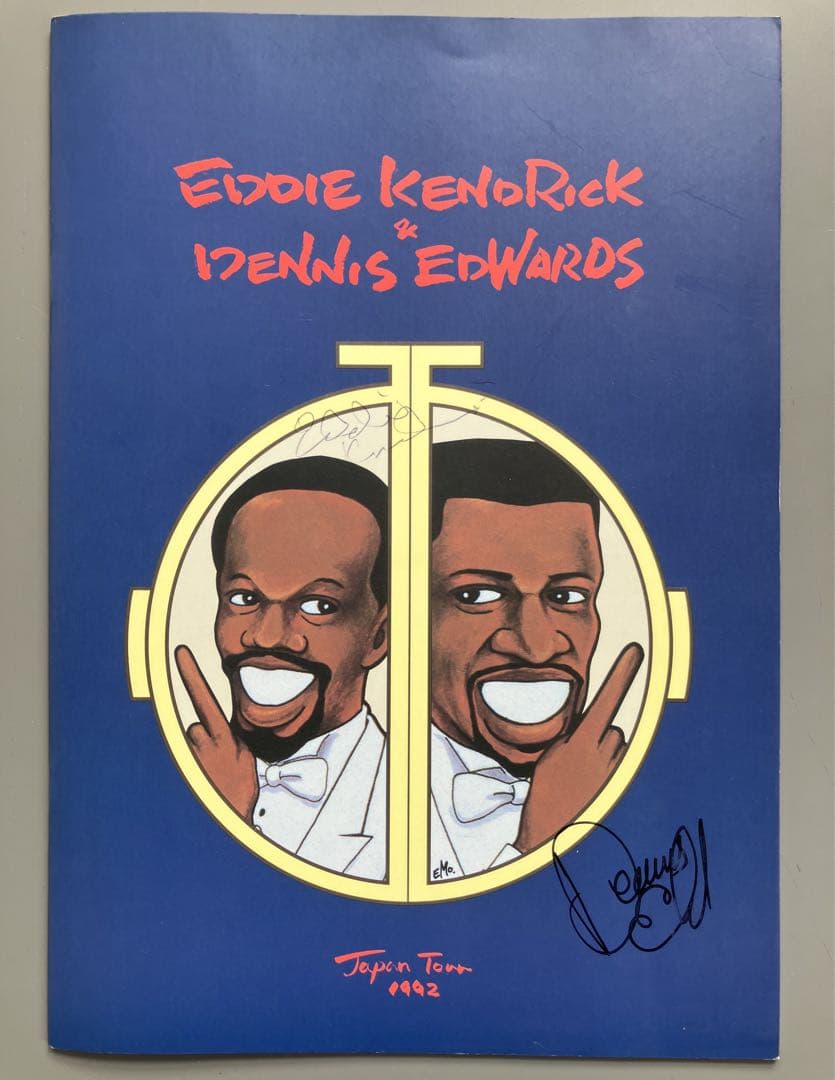 元テンプテーションズのケンドリックスとエドワーズ直筆サイン入りパンフレット