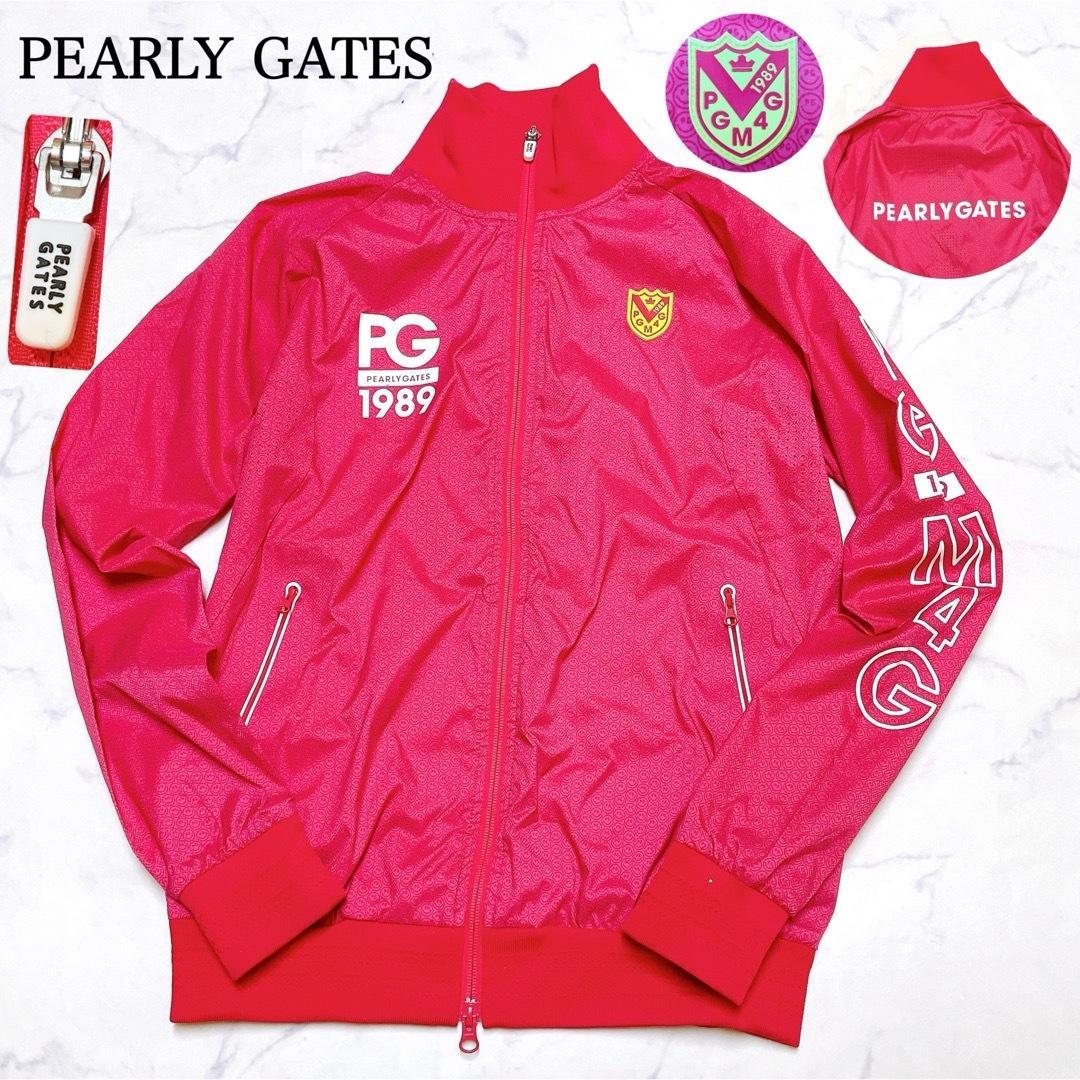 パーリーゲイツ ジップジャケットブルゾン フルジップ PGロゴ ワッペン M