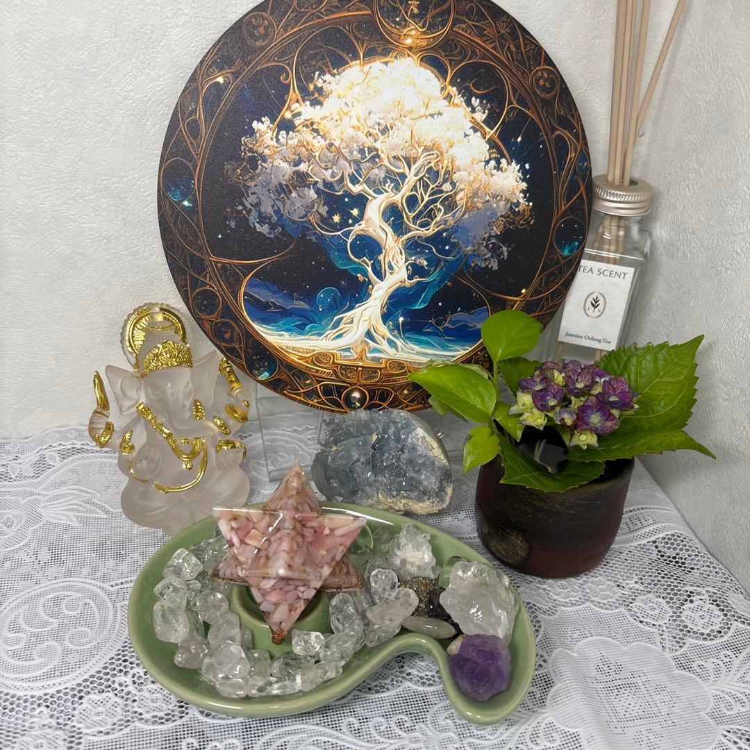 オルゴナイト マカバスター 中 ピンクオパール