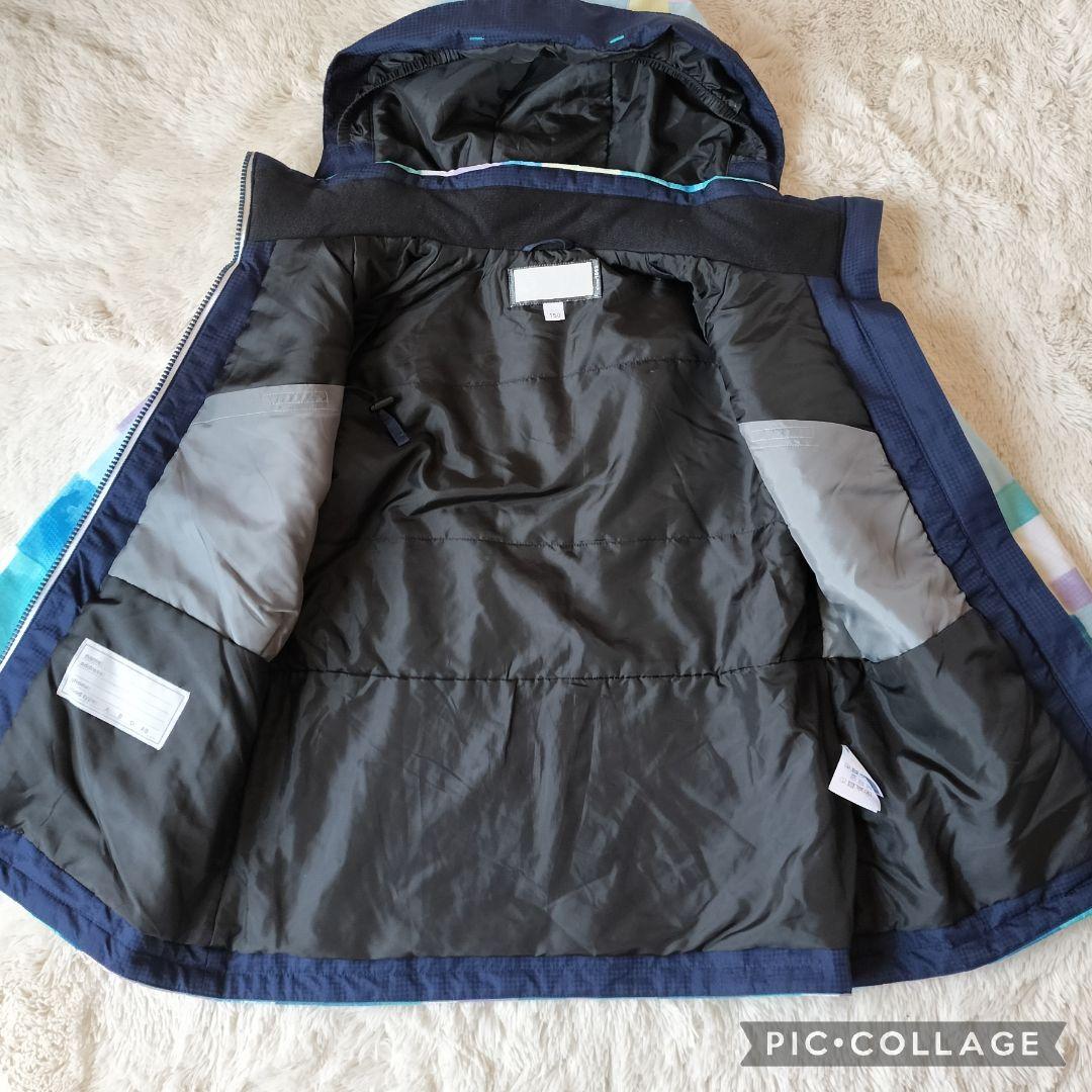 美品☆Phenixスキーウェア上下 女の子150 140 パステルブロック 水色