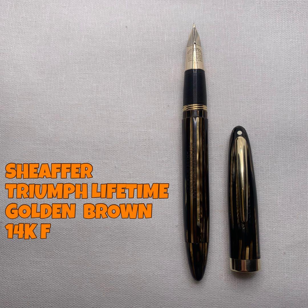 【吸引筆記可能】シェーファー　トライアンフ　ライフタイム　万年筆　14K F
