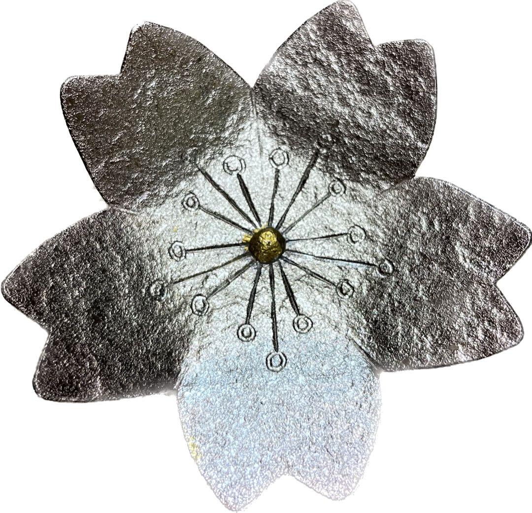 蓋置　モール　流水に桜　茶道具