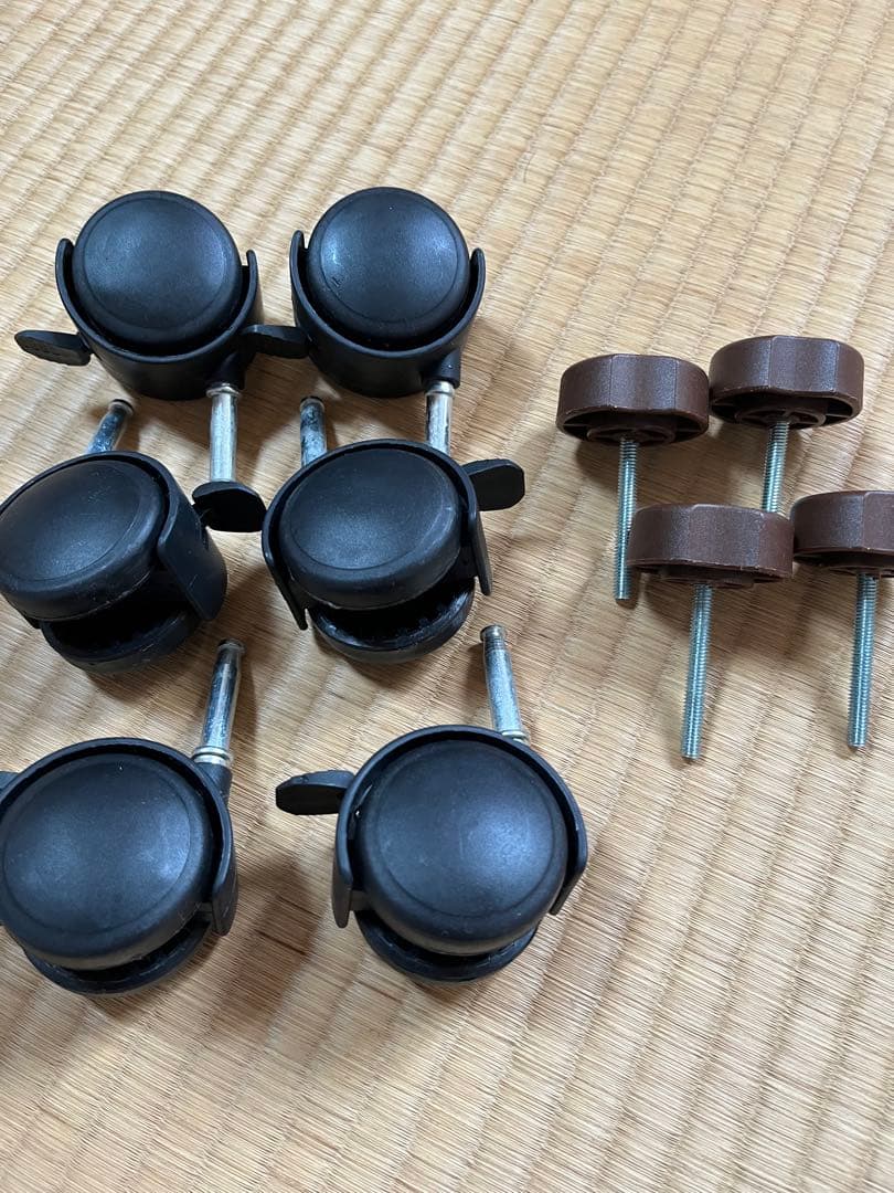 木製スラット式ベビーベッド キャスター付き