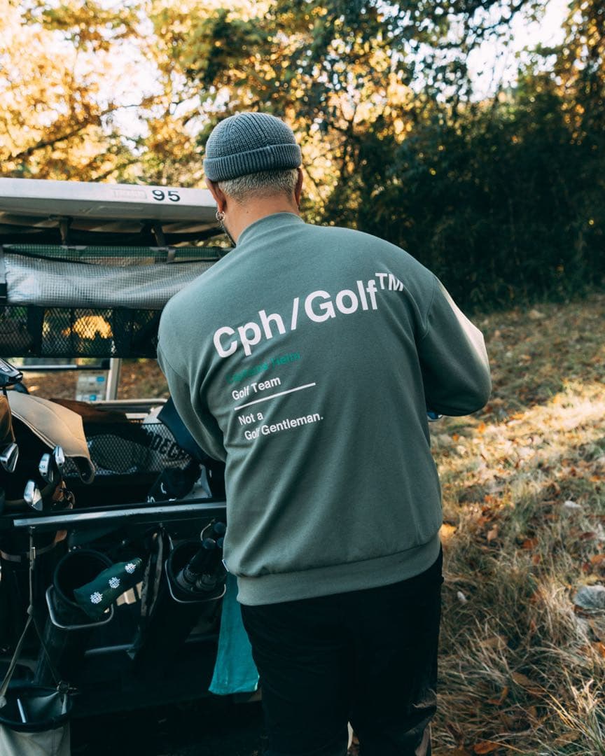 サイドハーフジップモックネックシャツ　XL