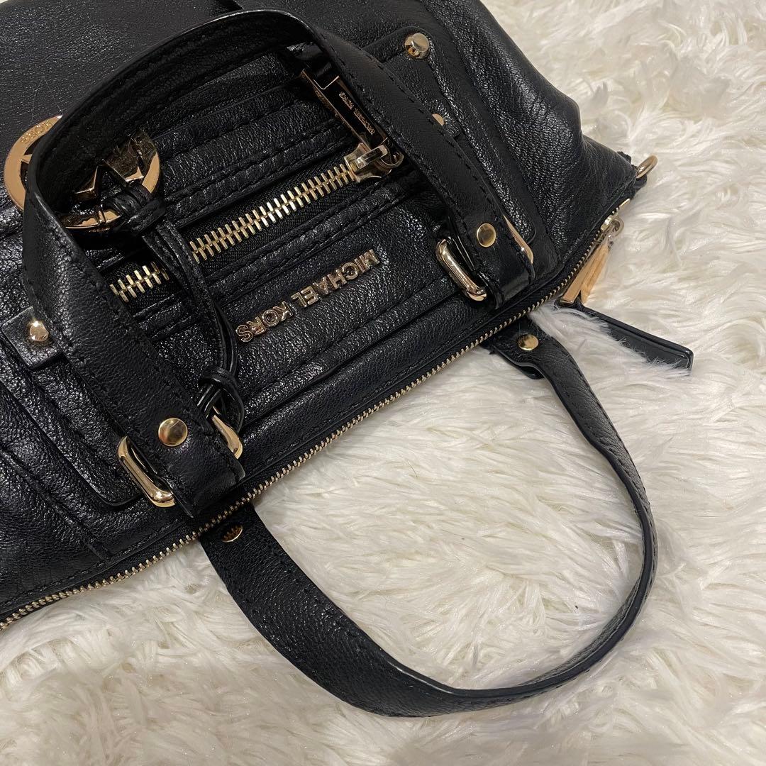 マイケルコース 2way ハンドバッグ ワンショルダー レザー ブラック