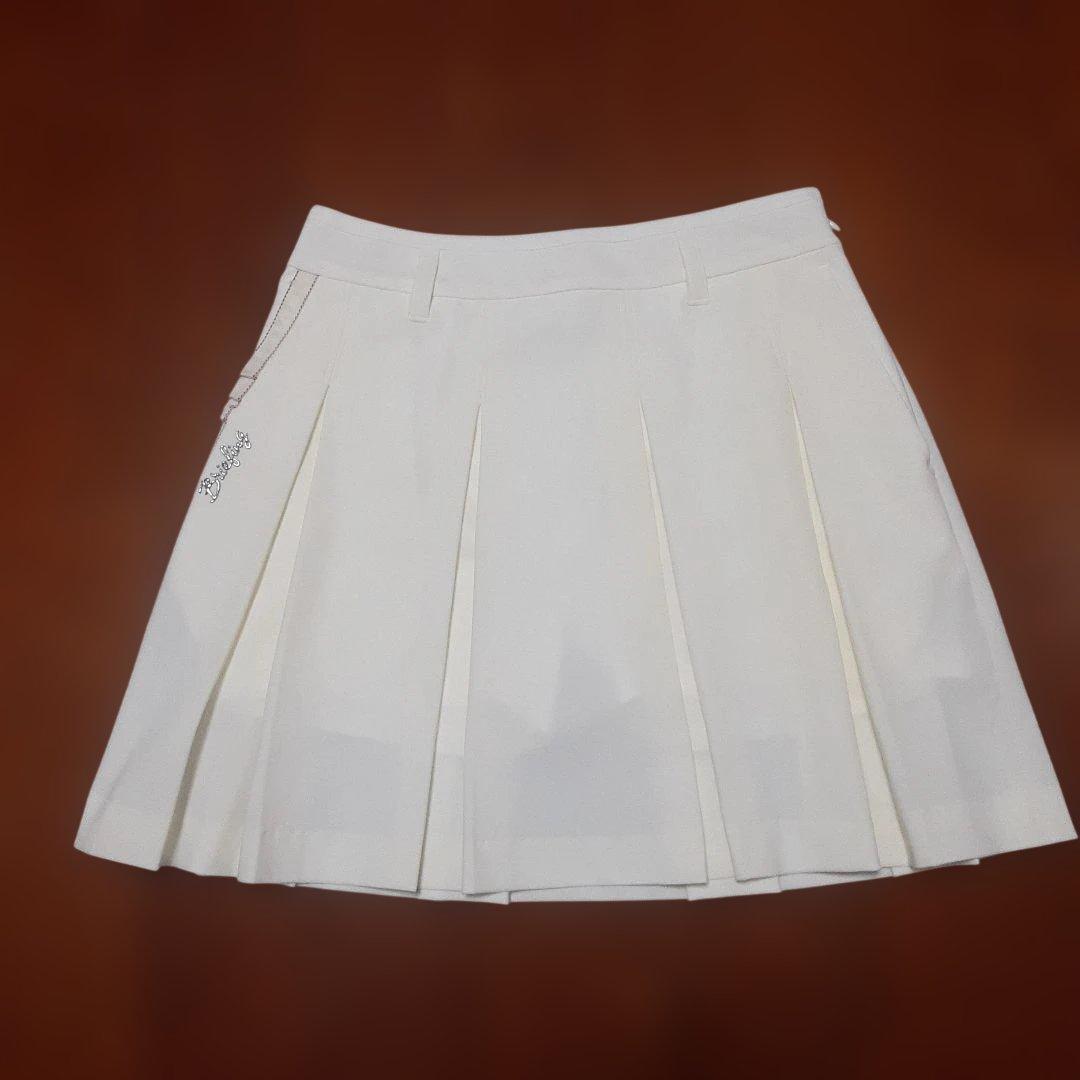 新品　ブリーフィング　レディースゴル　オフホワイト 　プリーツスカートM