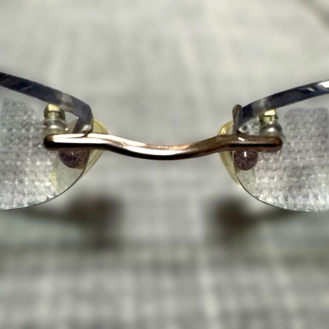 BVLGARIブルガリゴールドメタルフレームクリアレンズサングラス　レディース