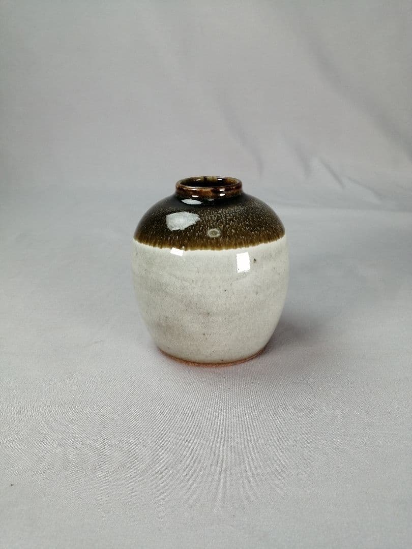 【茶事具】小峠葛芳造　吉兆草之絵　丹山窯　振り出し　菓子器202