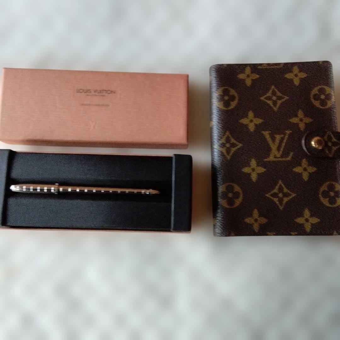LOUIS VUITTON ボールペン ストライプデザイン 手帳セット