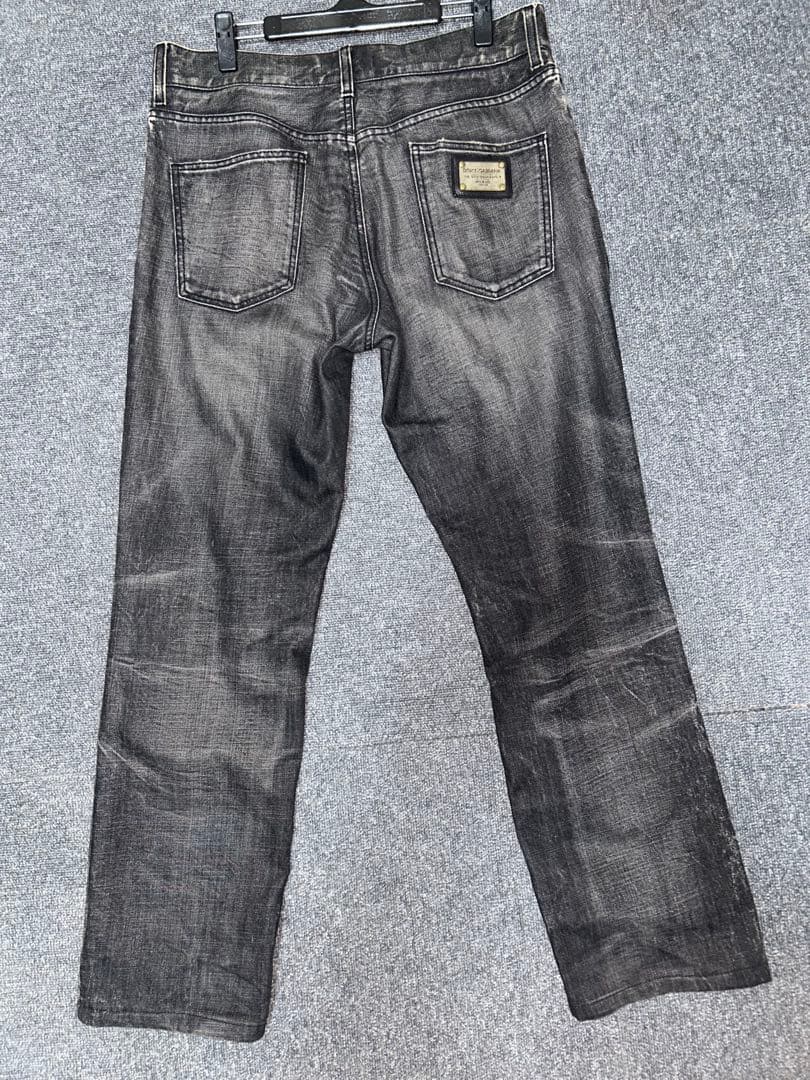 DOLCE&GABBANA ダメージ加工ストレートジーンズ