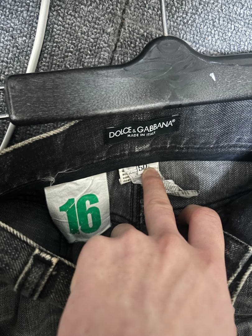 DOLCE&GABBANA ダメージ加工ストレートジーンズ