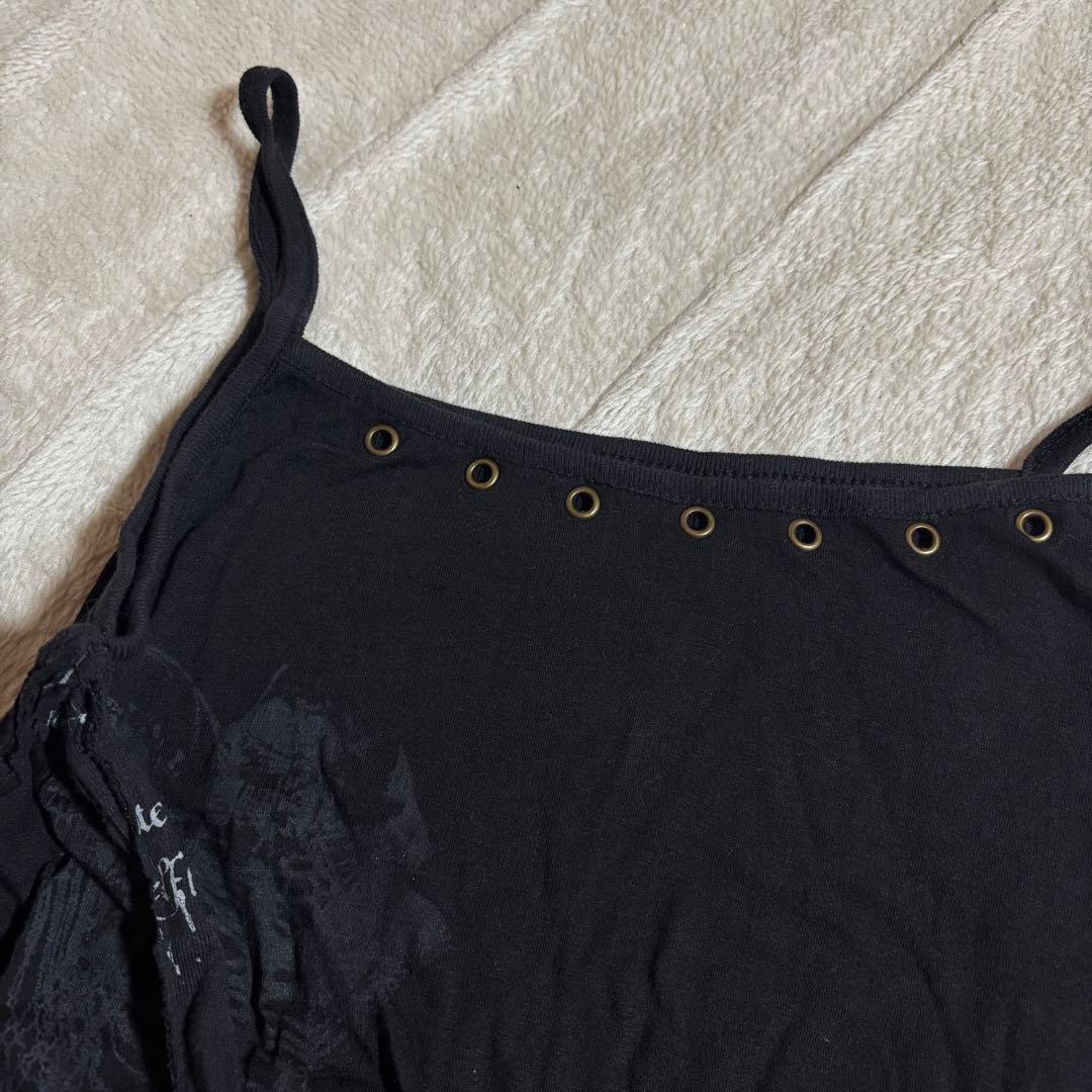 は*ん様 【Y2K】h.naoto アシンメトリックブラックキャミソール