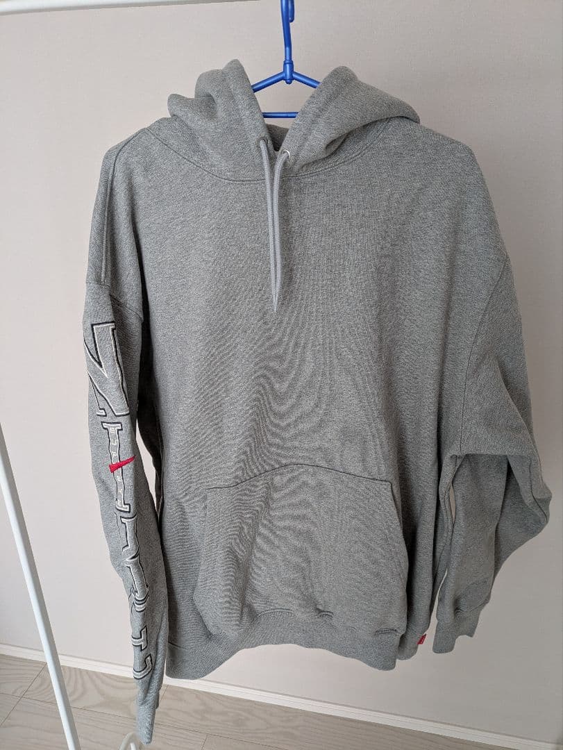 Nike x Supreme グレー フード付きスウェット L