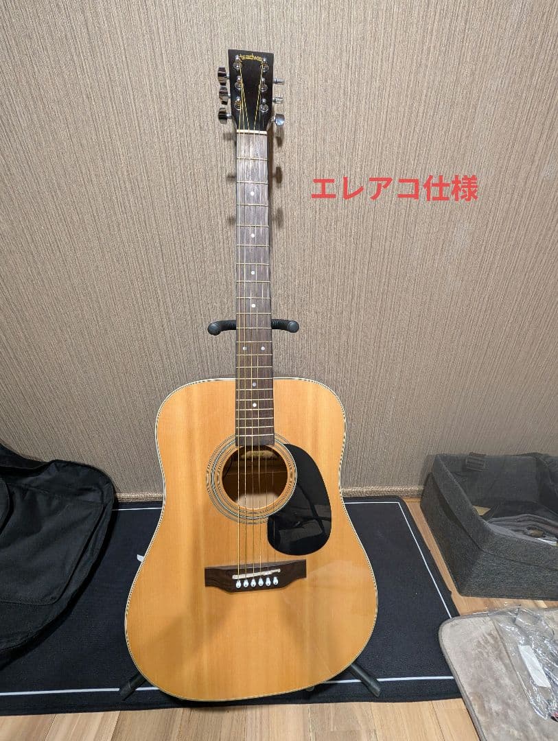 超美品　Headway　HD-25/NA 改FISHMANエレアコ ケース付