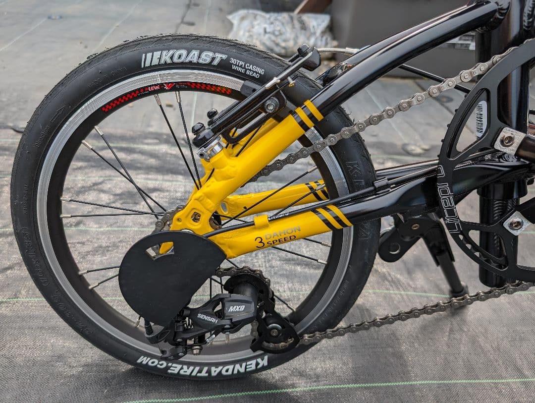 DAHON ダホン K3 3スピート◆折り畳み自転車◆黄色◆試乗のみ極美品！