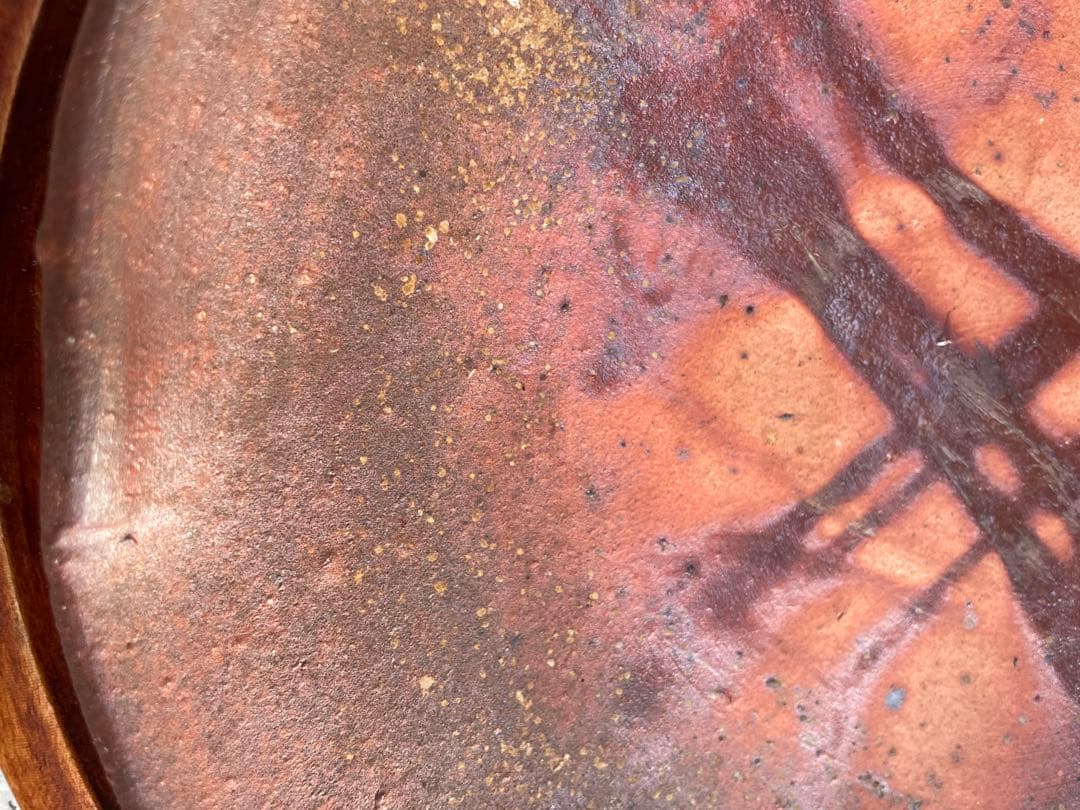 未使用　高級　備前焼　森丁斎作　桃形陶器皿　桃形