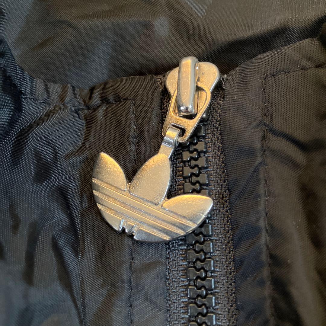 2.6 アディダス ウィンドブレーカー ブラック 刺繍 裏メッシュ L レトロ