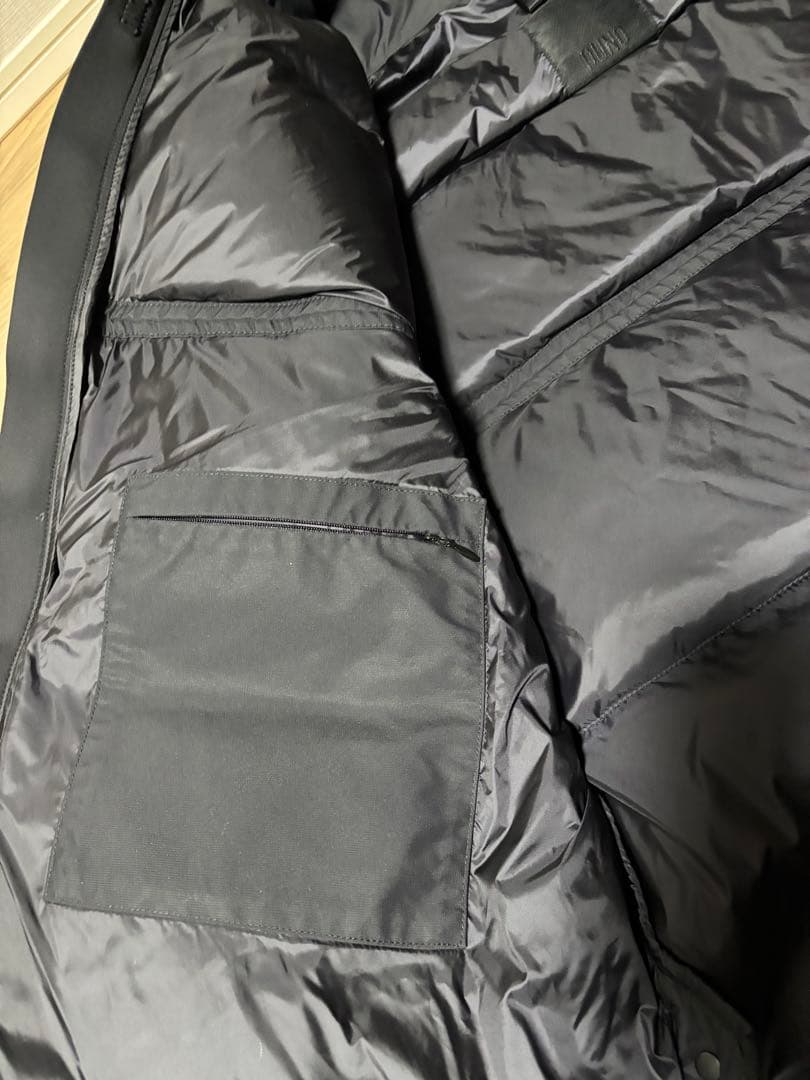 定価99000円　DUNO PALM ウールナイロン フーデッドダウンジャケット