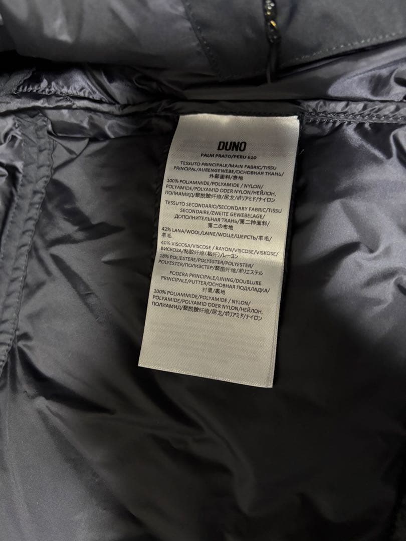 定価99000円　DUNO PALM ウールナイロン フーデッドダウンジャケット