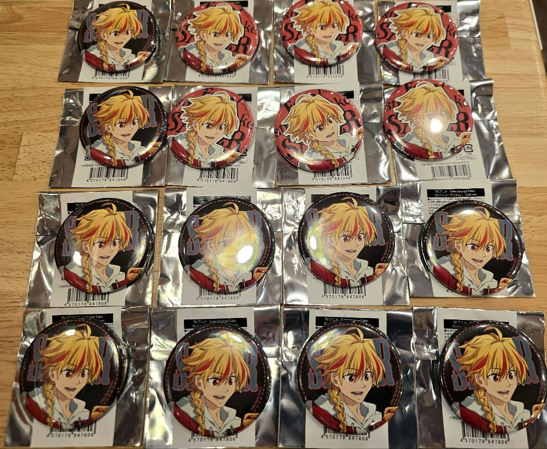 fate/strange fake cafe リチャード1世　缶バッジ　カード