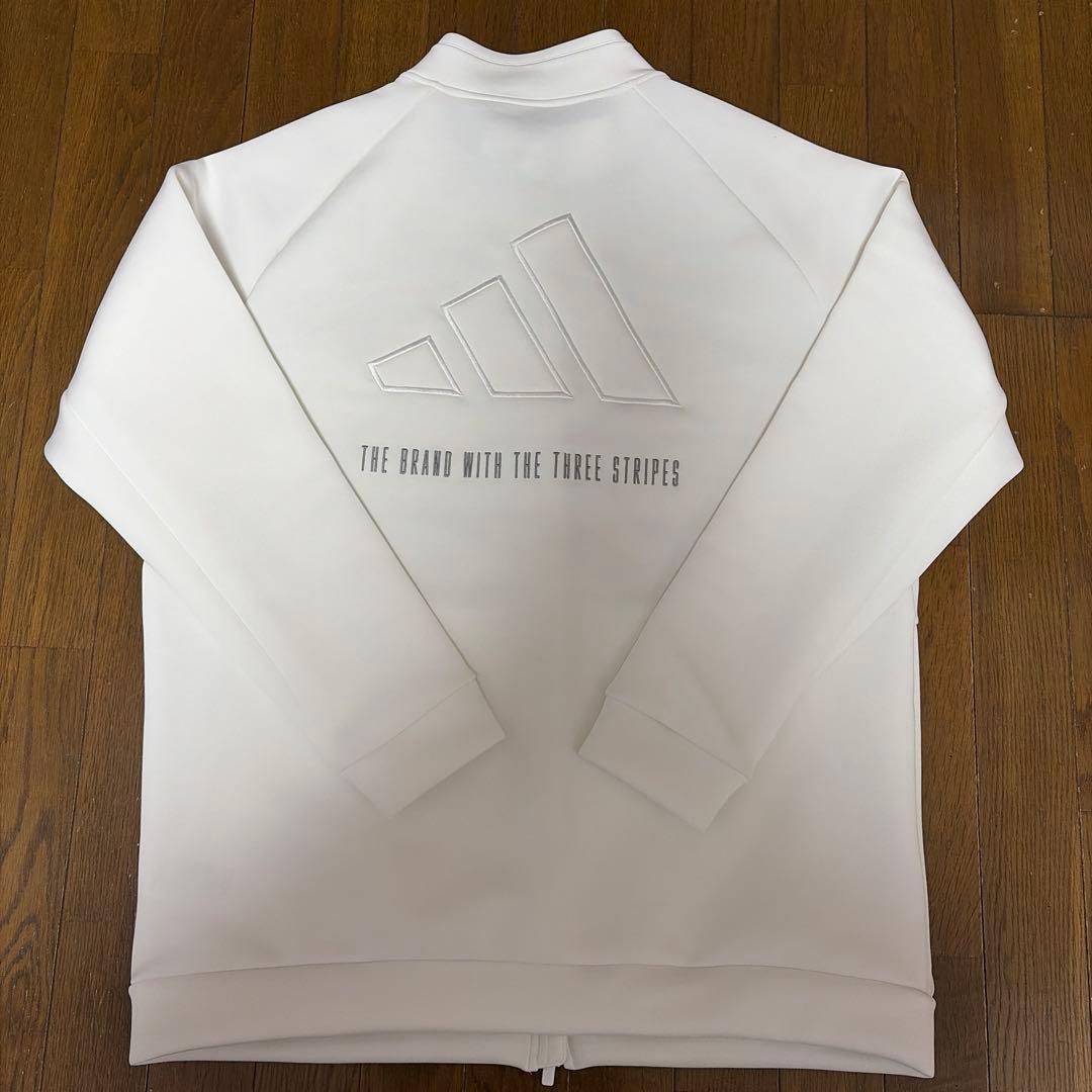 【未使用】adidas バックロゴ付フルジップジャケットJSR69/3XL
