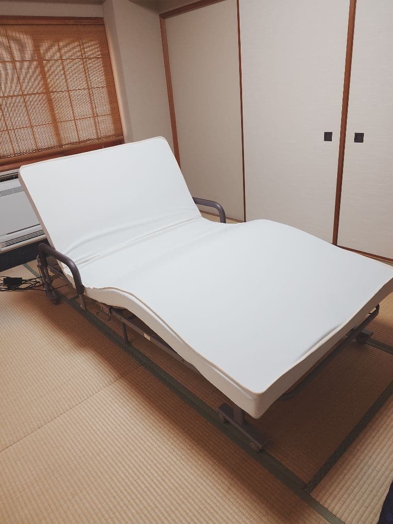 収納式 電動リクライニングベッド 折りたたみベッド 介護 シングル