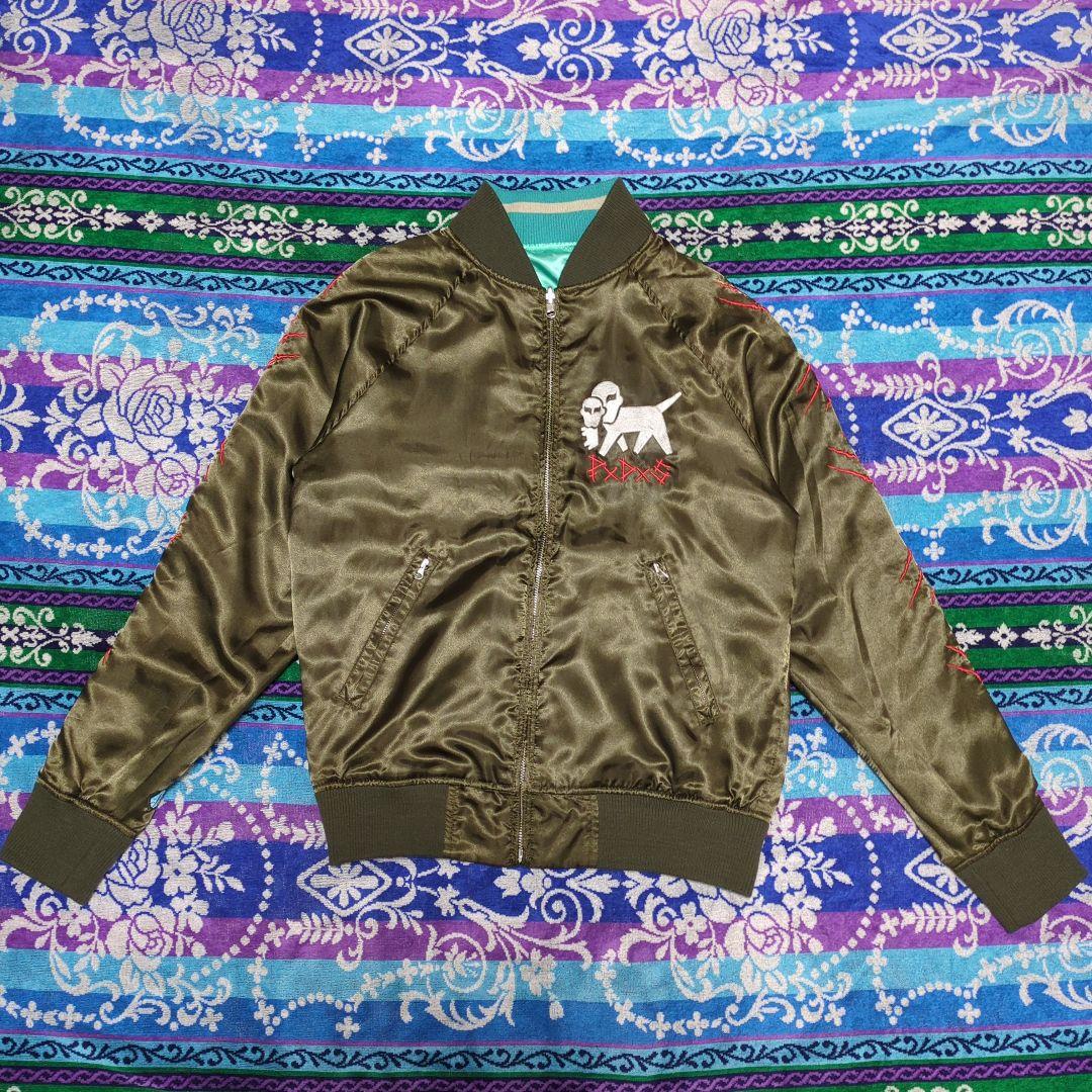 PUNK DRUNKERS　リバーシブル　スカジャン　野良猫　刺繍　Mサイズ