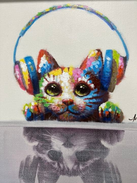 死ぬ程可愛い猫の油絵(^^)