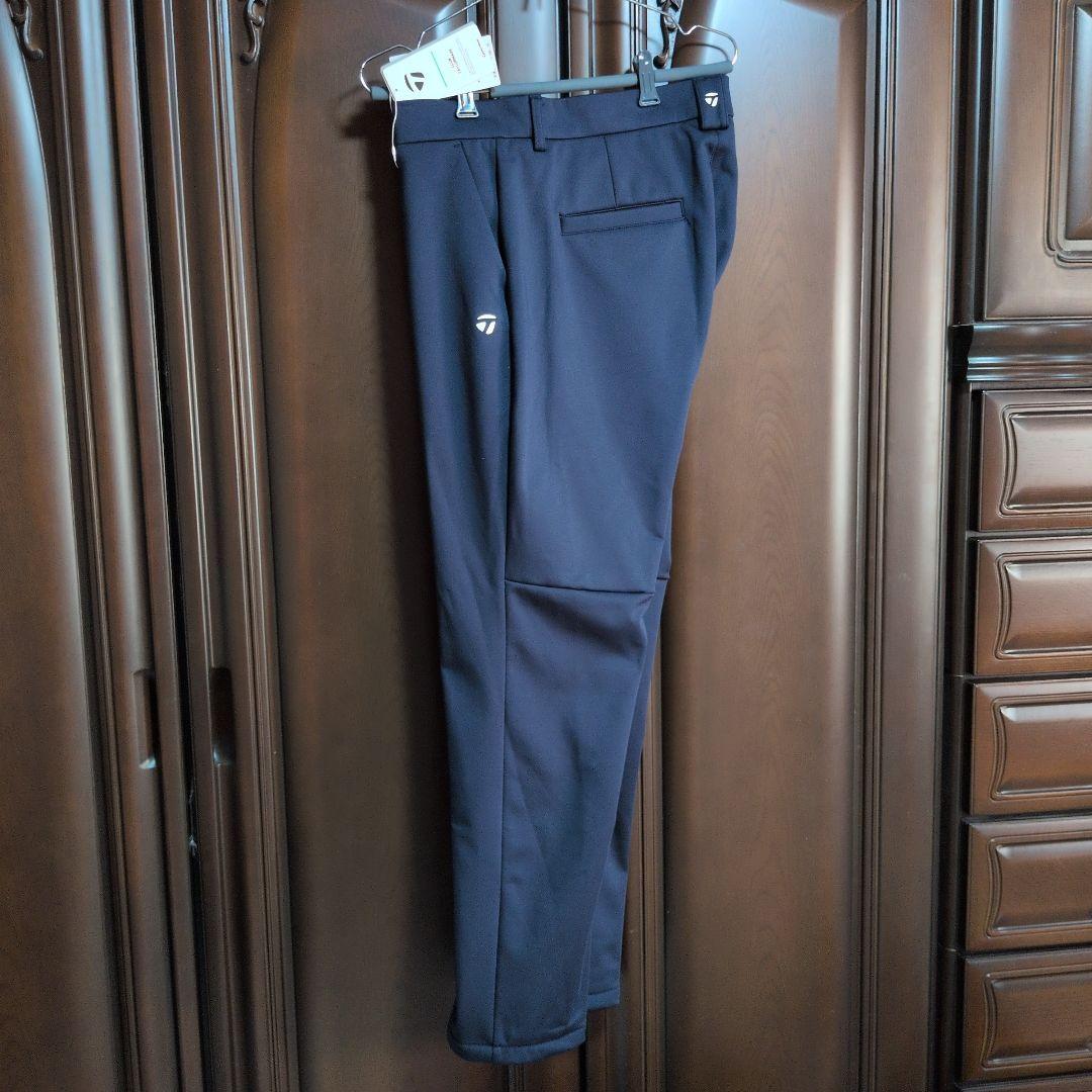 テーラーメイド:メンズ:胴囲88cm:ロゴライン 裏起毛ロングパンツ :ネイビー