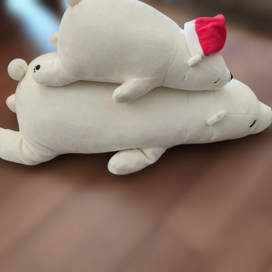 親子 しろくまぬいぐるみ 抱き枕 りぶはあと プレミアムねむねむアニマルズ