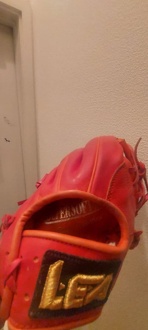 リーグスター内野用グローブ LGA-967 赤　軟式もしくは硬式　大人用