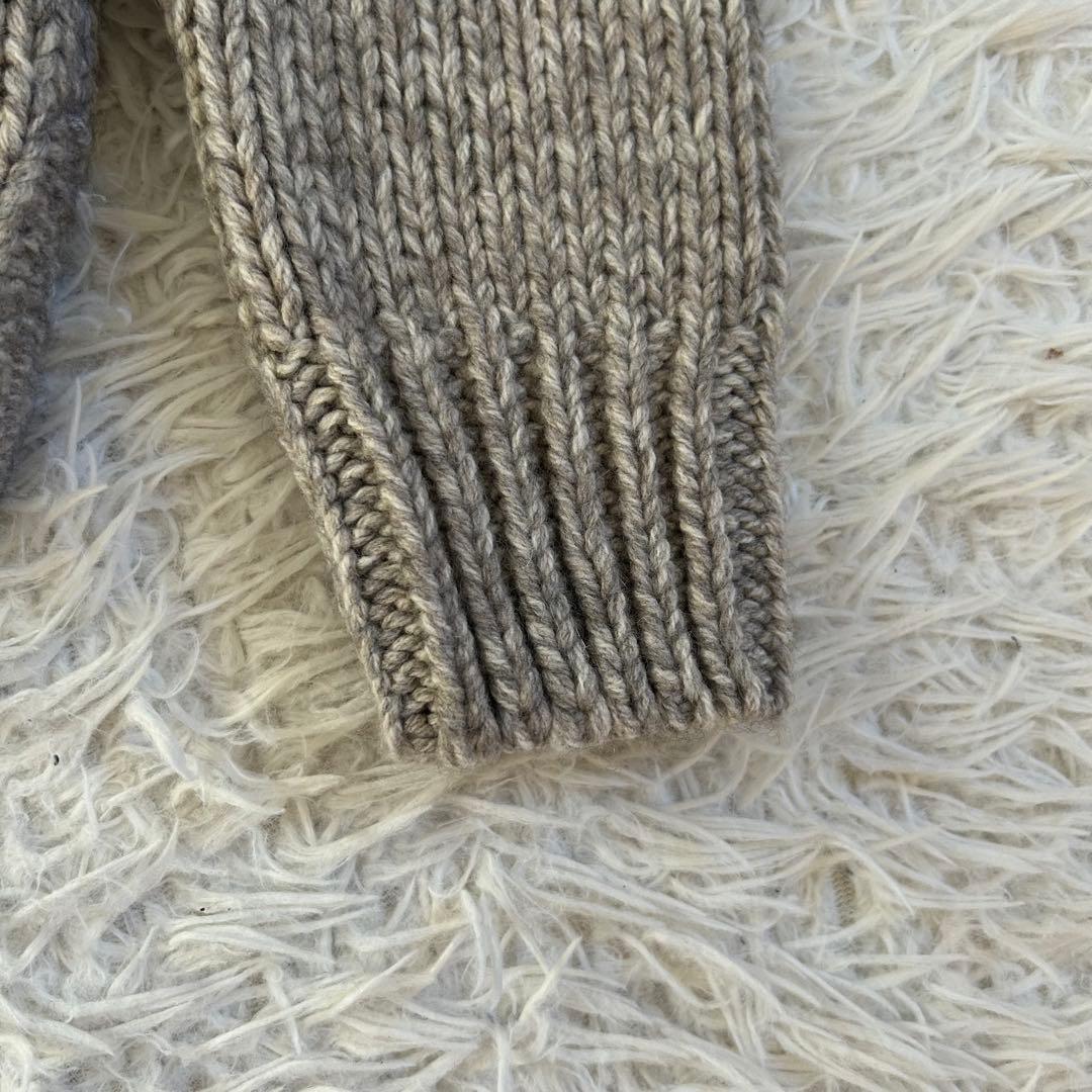 新品 ZANONE 保温性抜群 ヤク ウール　ローゲージ タートルネック 44