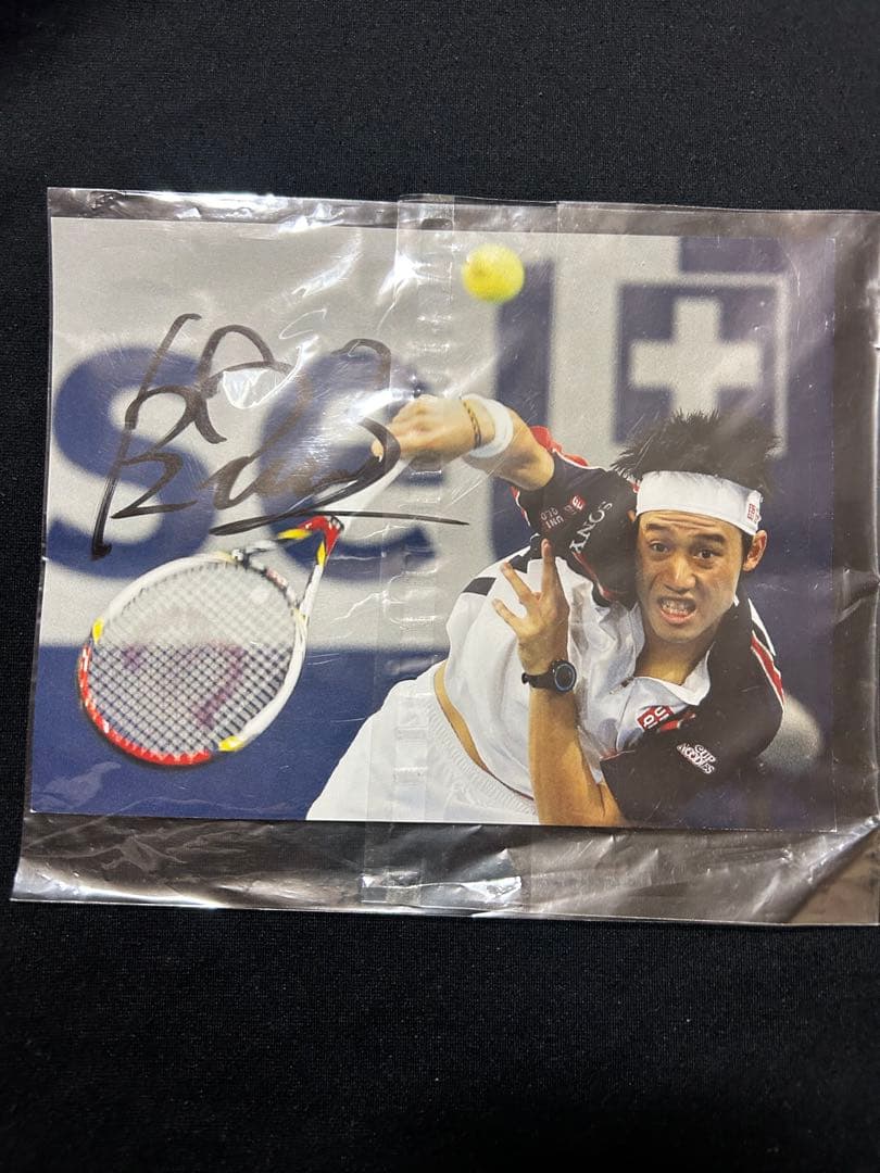 錦織圭　直筆サイン入りフォト　テニス365 懸賞