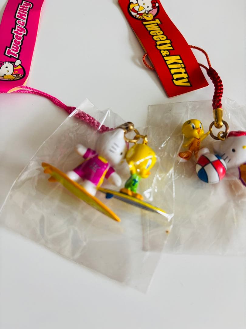 終了の可能性有　キティ　根付　Tweety&kitty 2個セット