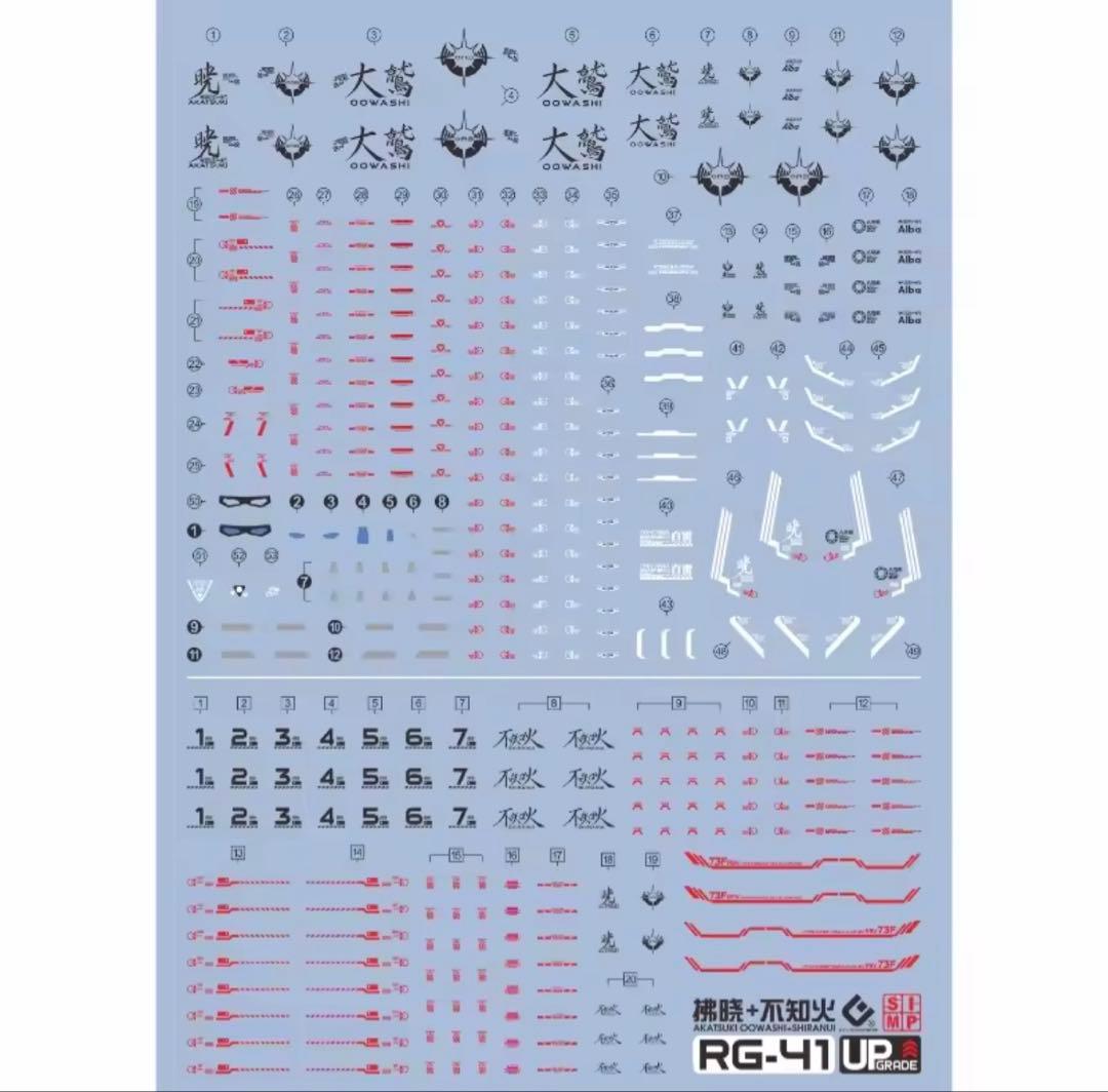 【新品】【デカール付】RG アカツキガンダム + シラヌイ ゼウスパーツ