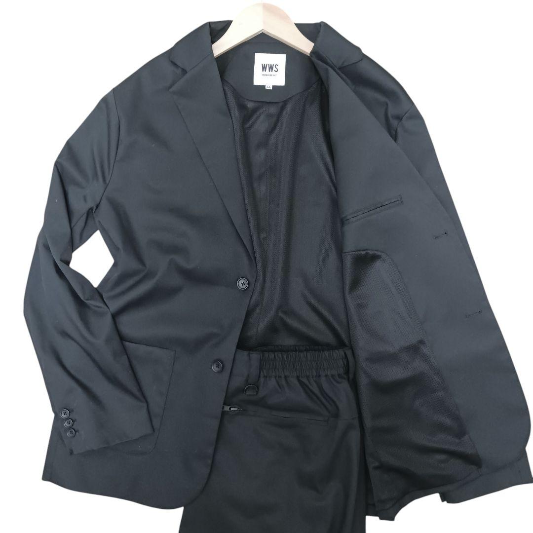WWS ワークウェアスーツ セットアップ ストレッチ XL 上下 黒 撥水