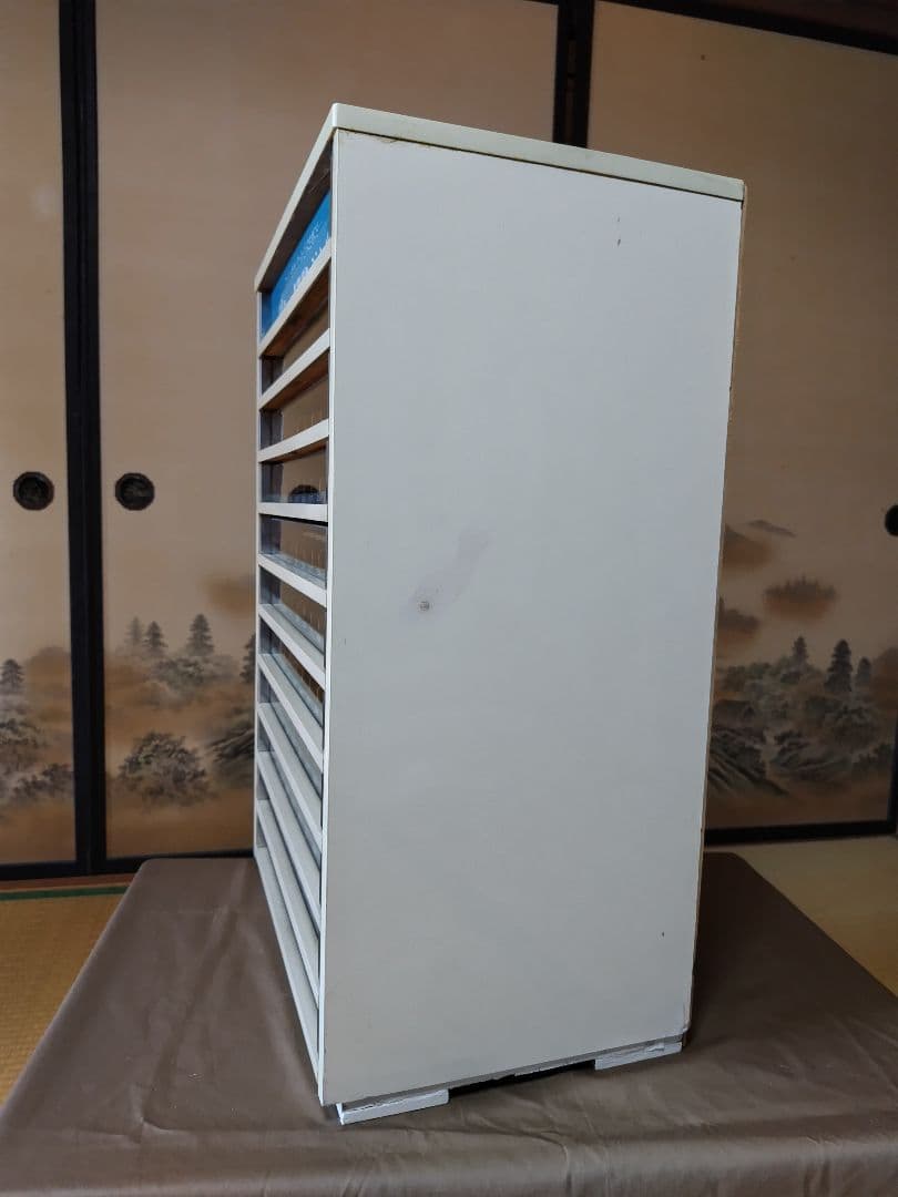 糸陳列棚　ミシン糸ケース　収納棚　アンティーク　レトロ