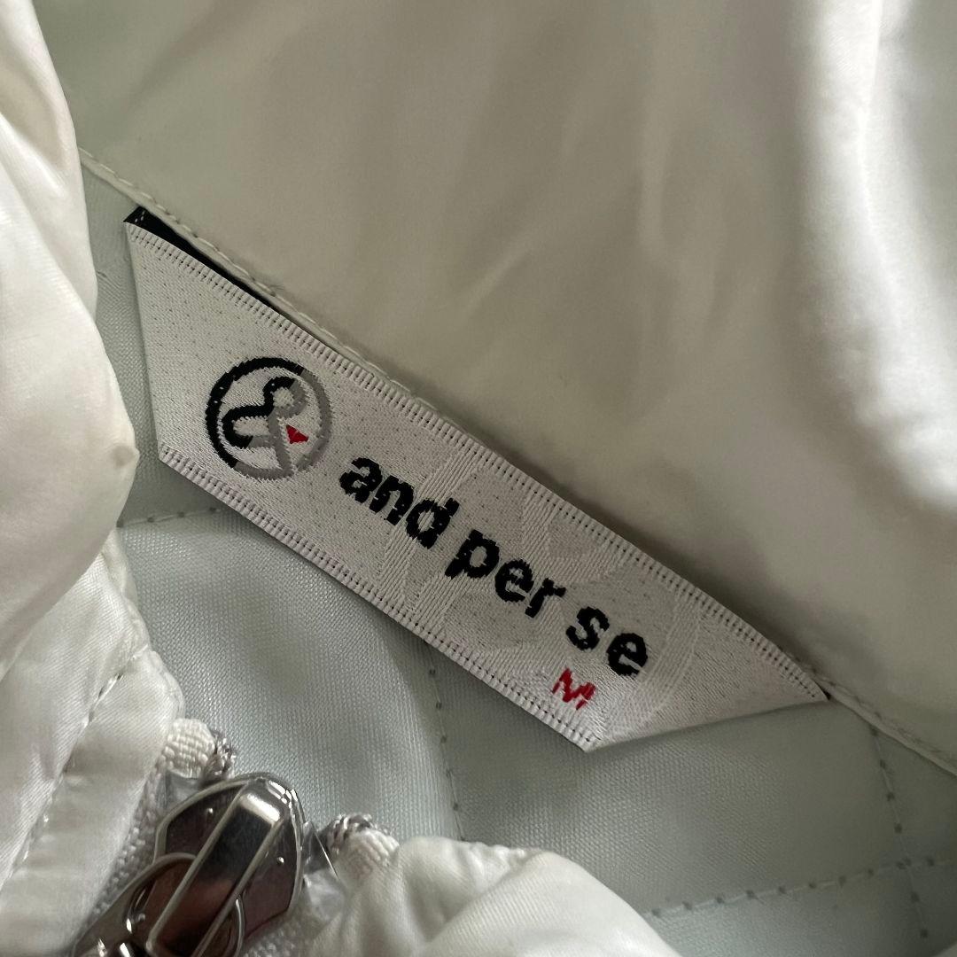 and per se アンパスィ　中綿　ワンピース　ロング　Aライン　長袖　M