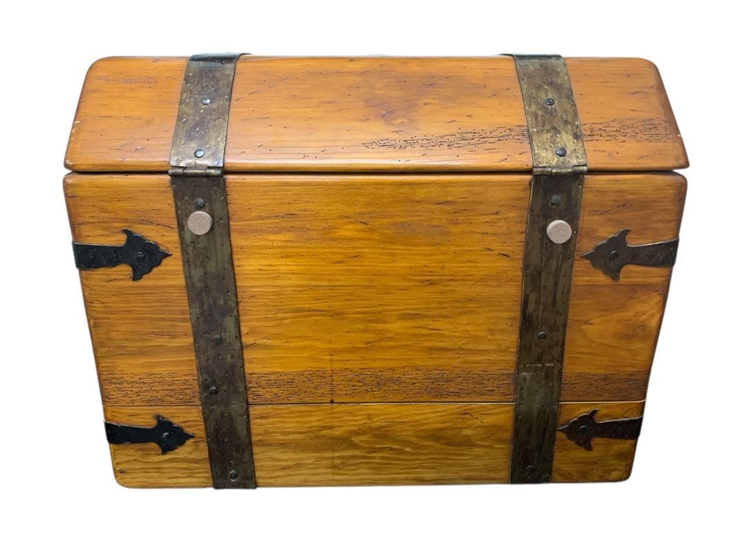 アンティーク風木製トランク 宝箱チェスト 収納ボックス インテリア