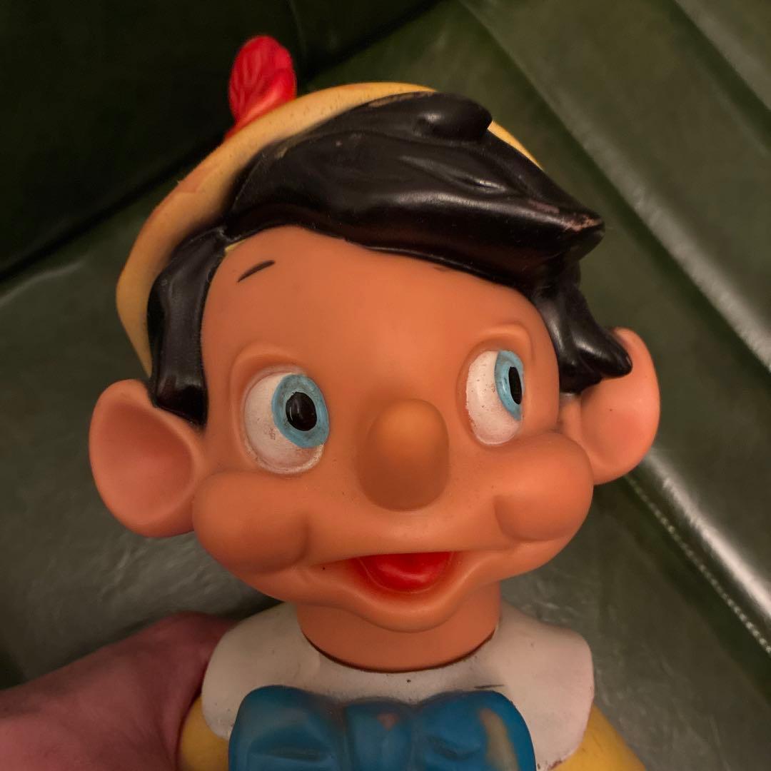 希少 ディズニー ピノキオ ラバー スクイーク ドール ソフビ ファモサ社