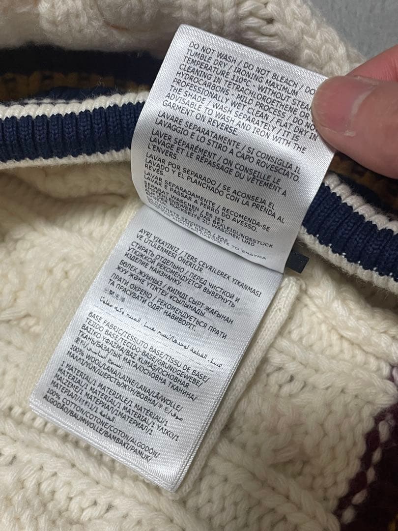 モンクレール ジーニアス × パームエンジェルス ケーブル ニット ベスト