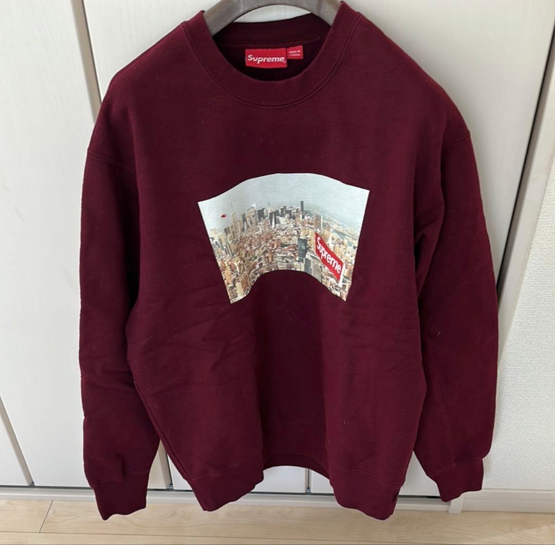 Supreme Aerial Crewneck Burgundy スウェット M