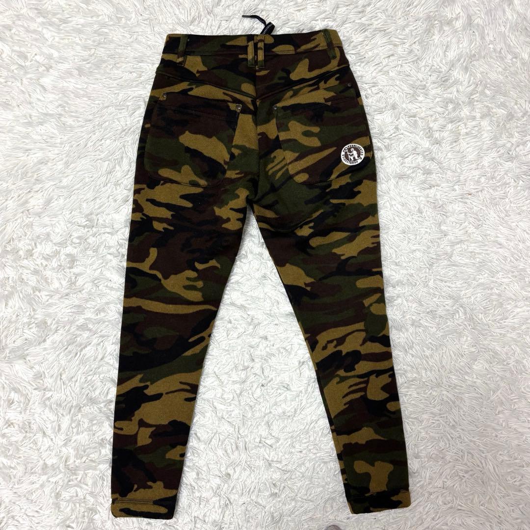 パーリーゲイツ パンツ 迷彩 蓄熱 ゴルフ 中綿 ダウン カモフラ